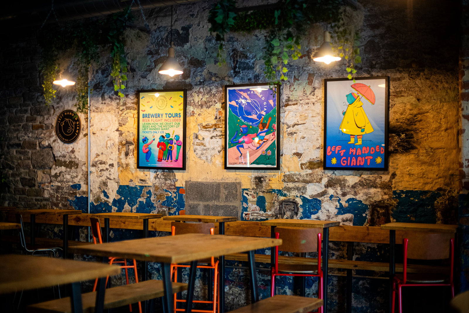 The taproom at the Left Handed Giant brewpub, free to Bristol community groups