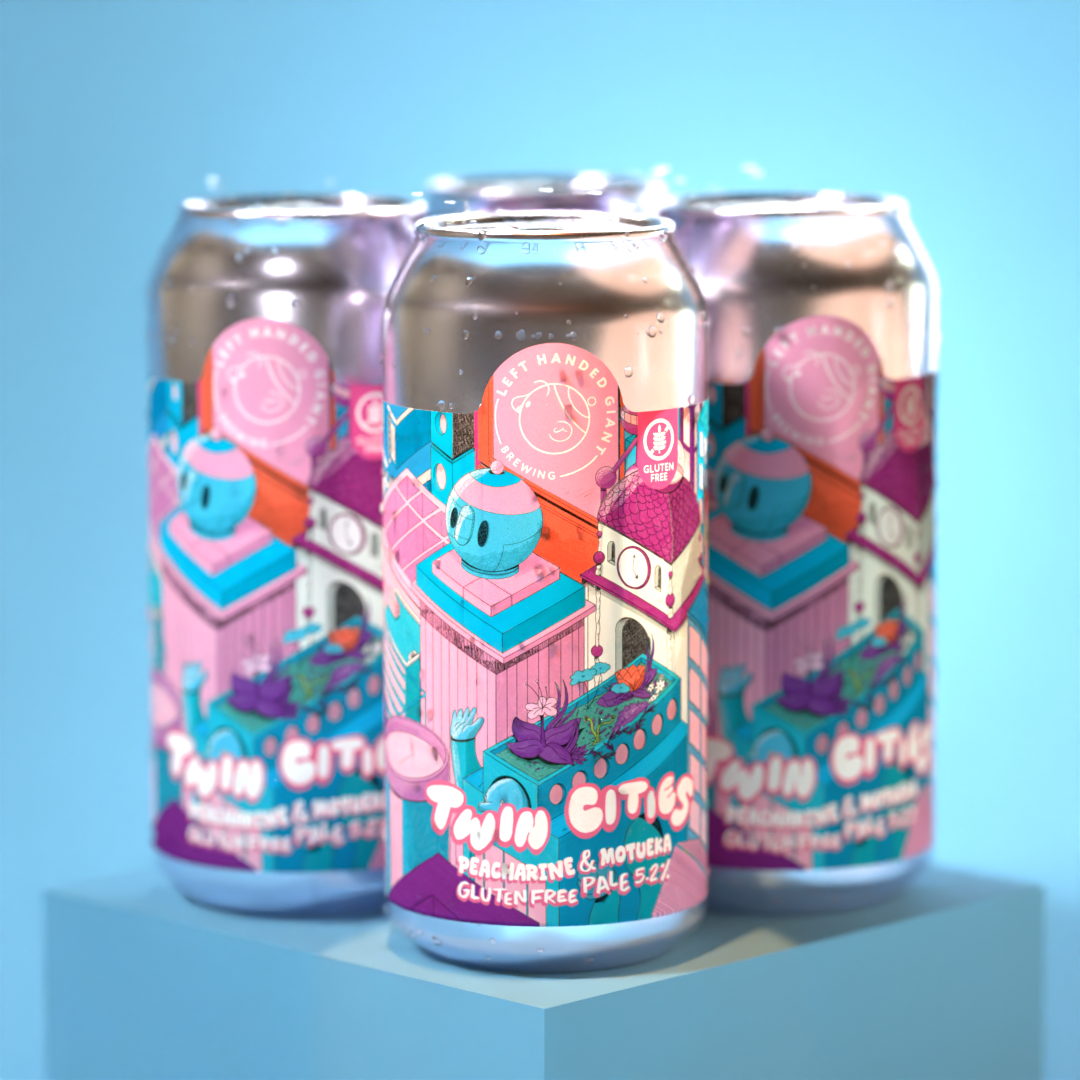Twin Cities: Peacharine & Motueka (GF Pale Ale) - 4 Pack